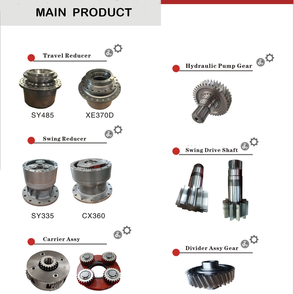 Piezas del motor de desplazamiento YC35, eje de transmisión del motor pequeño de viaje de transmisión final para yuchai YC35